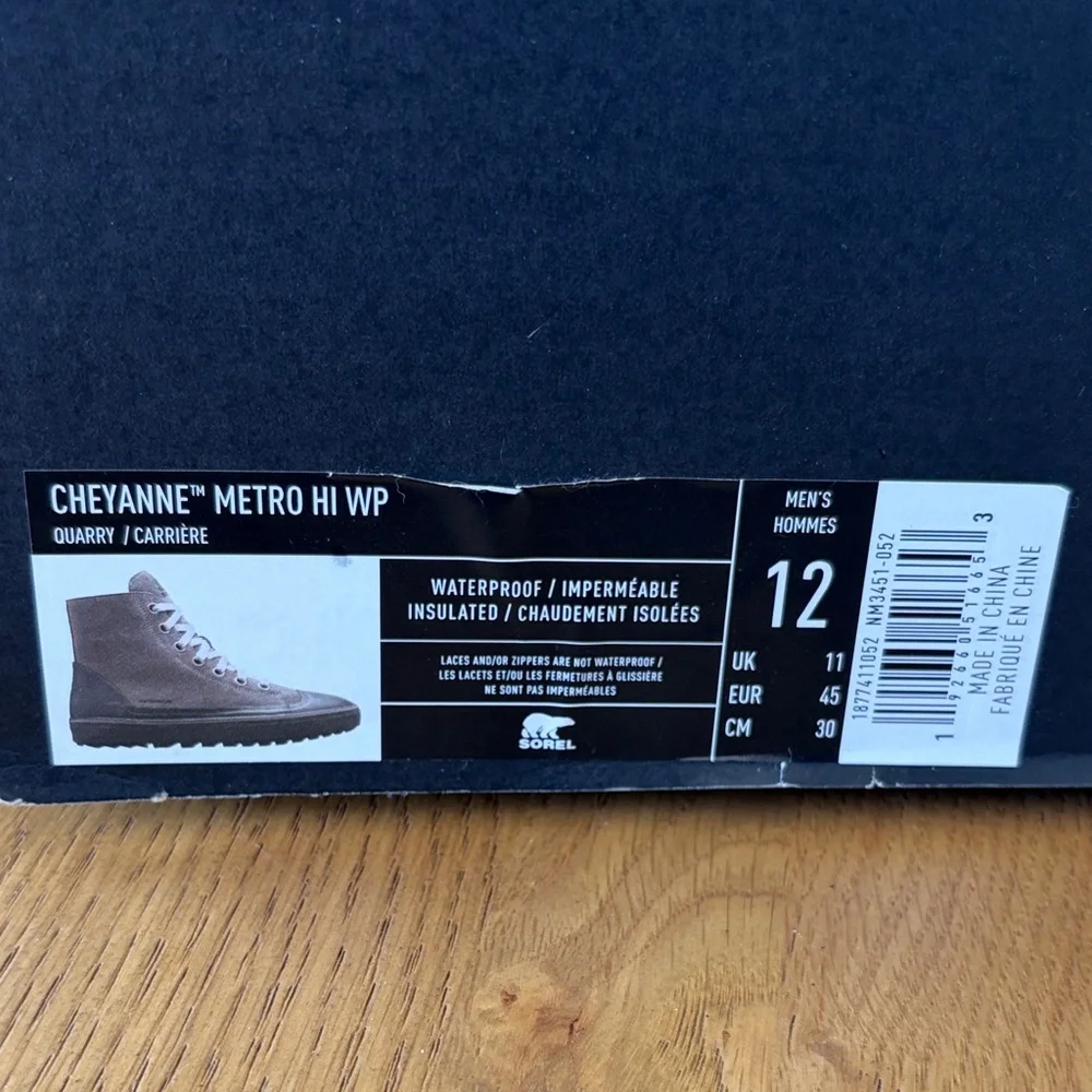 Men’s Sorel Cheyanne Metro HI WP Size 12 - Picture 2 of 8